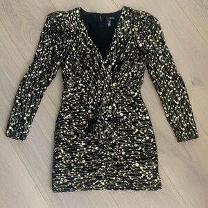 Aqua brand dress in gold and black. Size small.